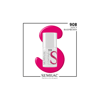 Semilac Professional - Lakier Hybrydowy 908 Juicy Raspberry 7 ml